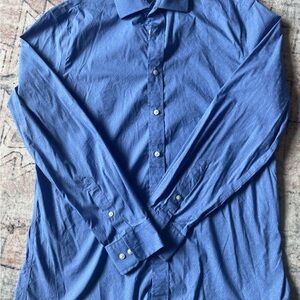 Ralph Lauren Blue Dress Shirt Classic Design Large Neck 16.5